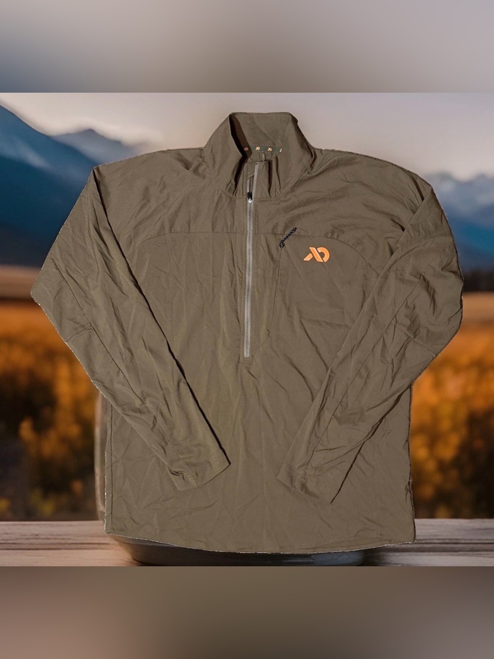 First Lite Ridgeline Men's Medium 1/4 Zip Coyote Brown Long Sleeve Hunting